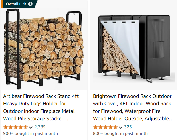Keep Your Fireplace Organized with a Firewood Storage Rack