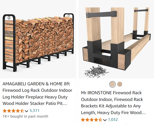 Keep Your Fireplace Organized with a Firewood Storage Rack